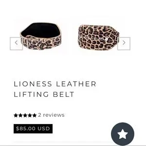 Leather lifting belt. Unbroken Designs size small Unbroken Design Weight Lifting Belt WOMEN main image 3